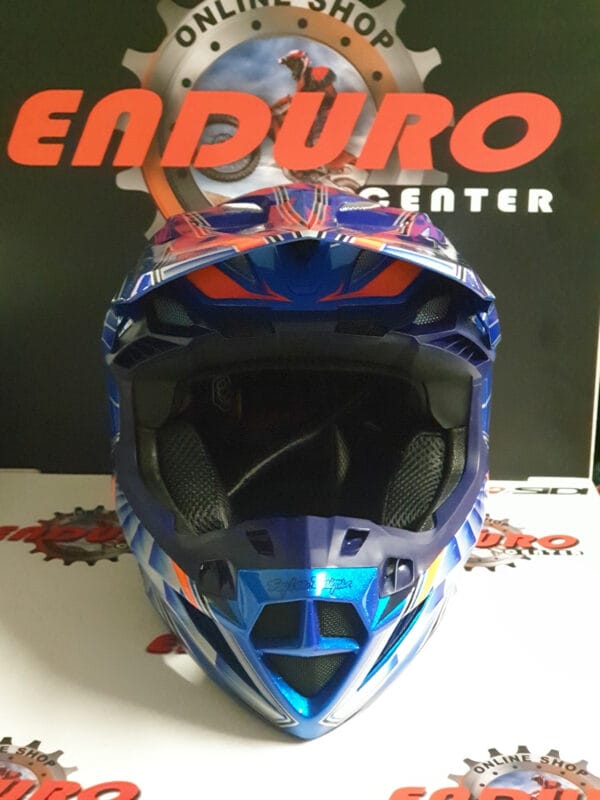 CAPACETE TROY LEE DESIGNS SE5 ECE LOWRIDER BLU/ORG - Image 7