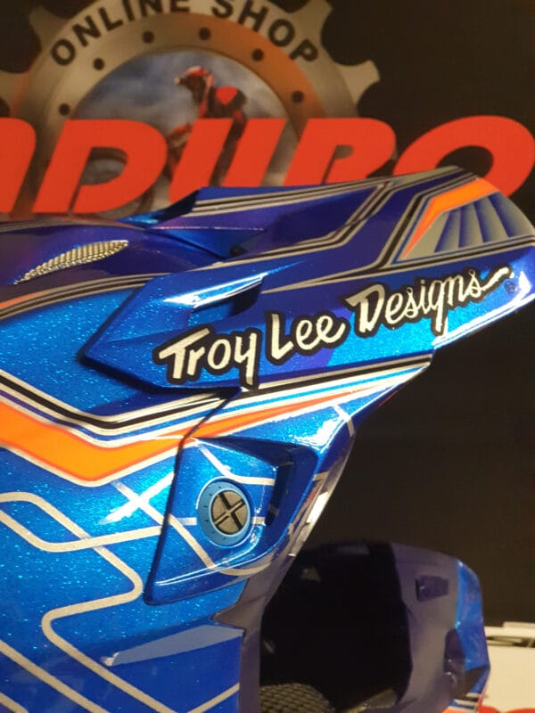 CAPACETE TROY LEE DESIGNS SE5 ECE LOWRIDER BLU/ORG - Image 10