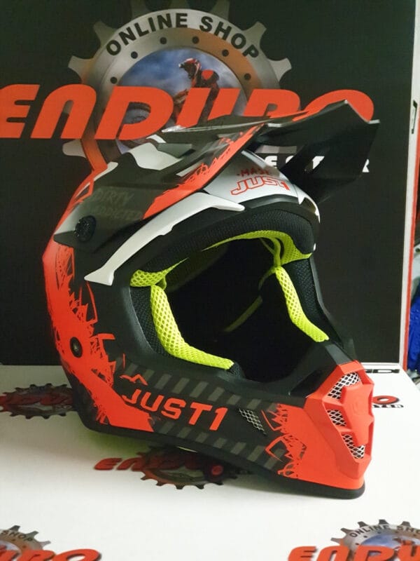 CAPACETE JUST1 J38 MASK BLK/ORGFLU - Image 2