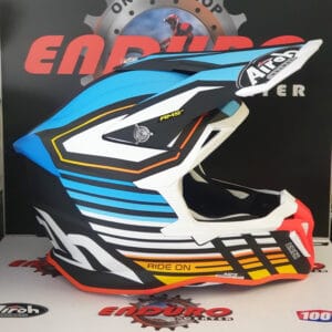 CAPACETE AIROH STRYCKER SHADDED BLU/ORG/WHT/YLW