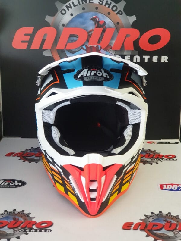 CAPACETE AIROH STRYCKER SHADDED BLU/ORG/WHT/YLW - Image 6
