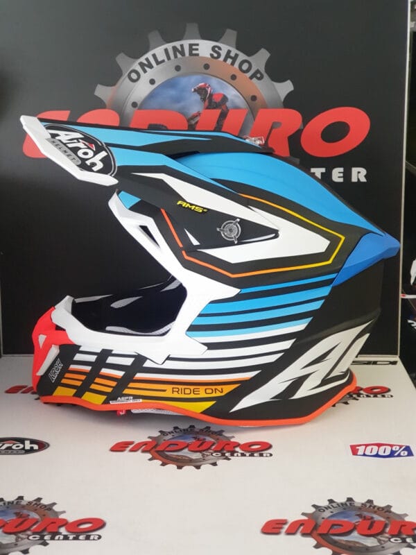 CAPACETE AIROH STRYCKER SHADDED BLU/ORG/WHT/YLW - Image 5