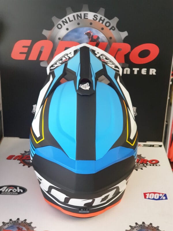 CAPACETE AIROH STRYCKER SHADDED BLU/ORG/WHT/YLW - Image 8