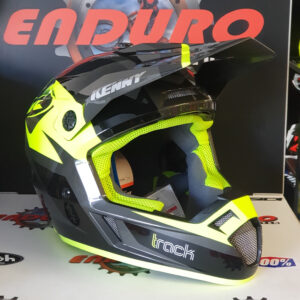 CAPACETE KENNY TRACK FOCUS GRAPHIC BLK/GRY/YLWFLU