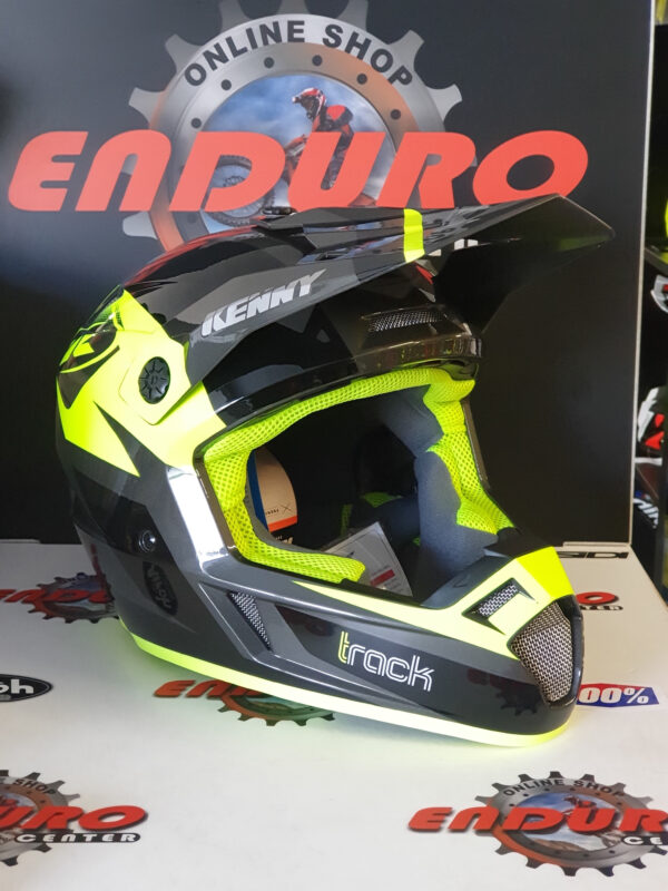 CAPACETE KENNY TRACK FOCUS GRAPHIC BLK/GRY/YLWFLU - Image 2
