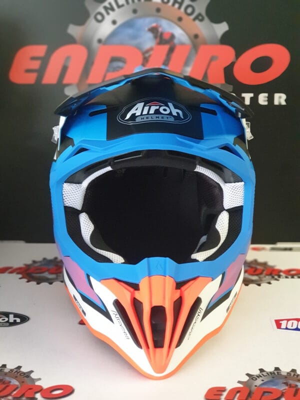 CAPACETE AIROH STRYCKER AXE BLU/ORGFLU/WHT - Image 5
