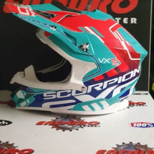 CAPACETE SCORPION VX 15 EVO AIR ARGO GRNWTR/BLU/RED