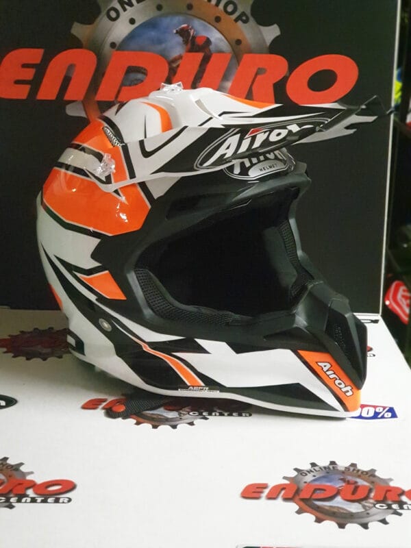 CAPACETE AIROH TERMINATOR OPEN VISION ORGFLU/WHT - Image 2