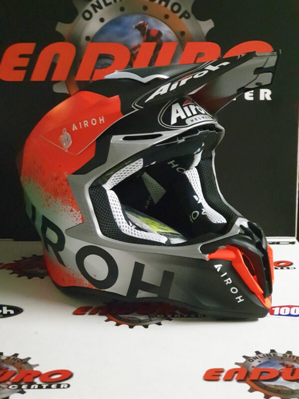 CAPACETE AIROH TWIST 2.0 BIT ORGFLU/GRY/BLK - Image 2