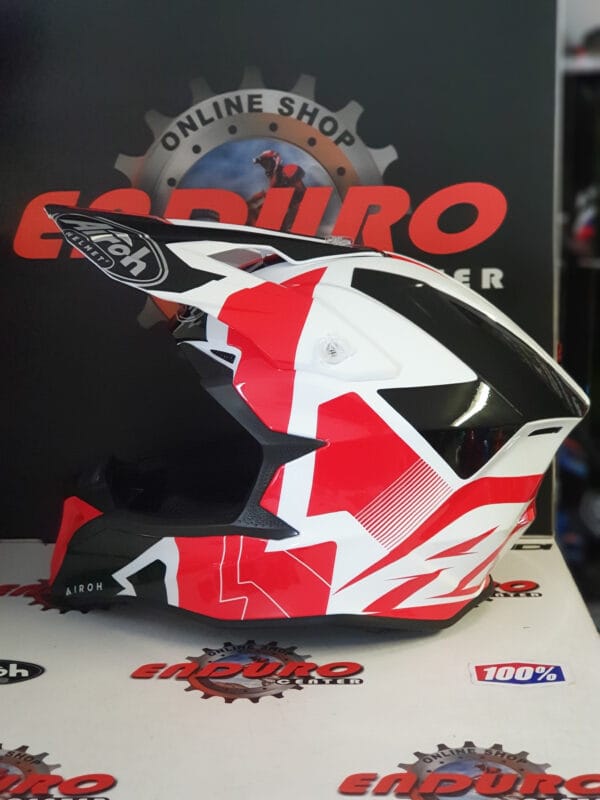 CAPACETE AIROH WRAAP RAZE RED/WHT/BLK - Image 3
