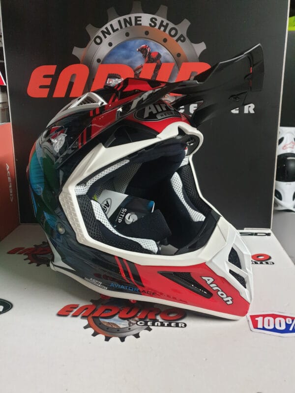 CAPACETE AIROH AVIATOR ACE KYBON BLU/RED/BLK - Image 2