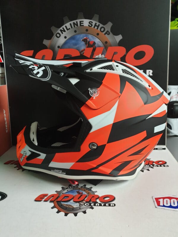 CAPACETE AIROH AVIATOR ACE TRICK ORGFLU/WHT/BLK - Image 4