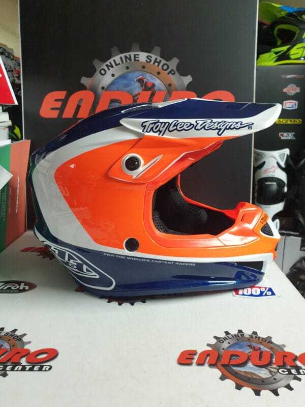 CAPACETE TROY LEE DESIGNS SE4 CORSA DKBLU/ORGFLU/WHT - Image 3
