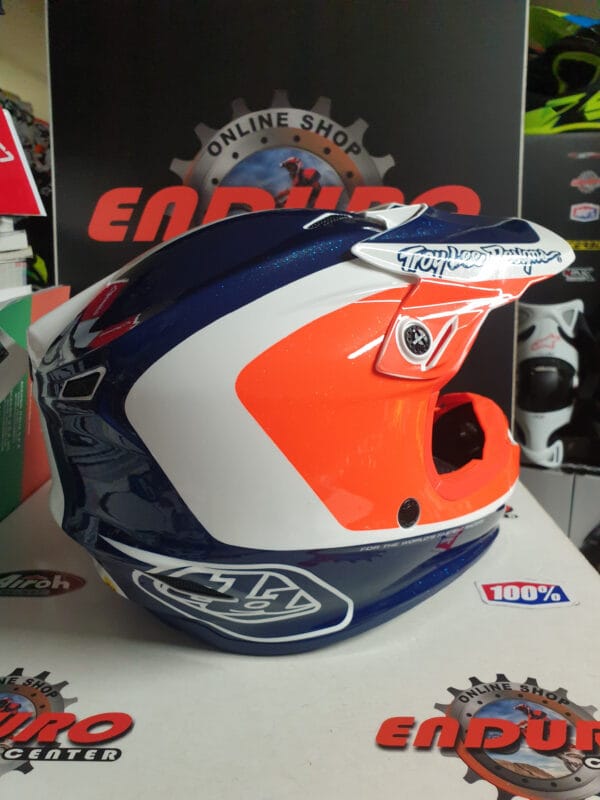 CAPACETE TROY LEE DESIGNS SE4 CORSA DKBLU/ORGFLU/WHT - Image 5