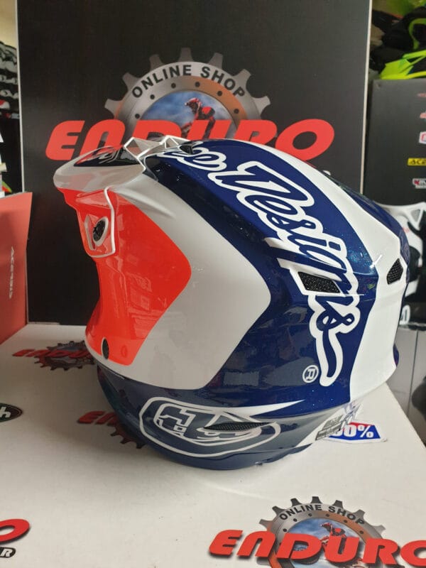 CAPACETE TROY LEE DESIGNS SE4 CORSA DKBLU/ORGFLU/WHT - Image 7