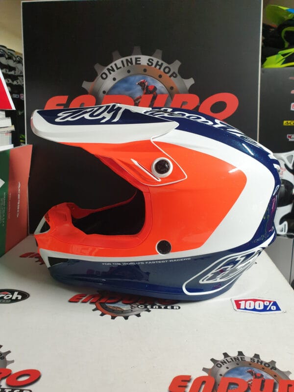 CAPACETE TROY LEE DESIGNS SE4 CORSA DKBLU/ORGFLU/WHT - Image 4