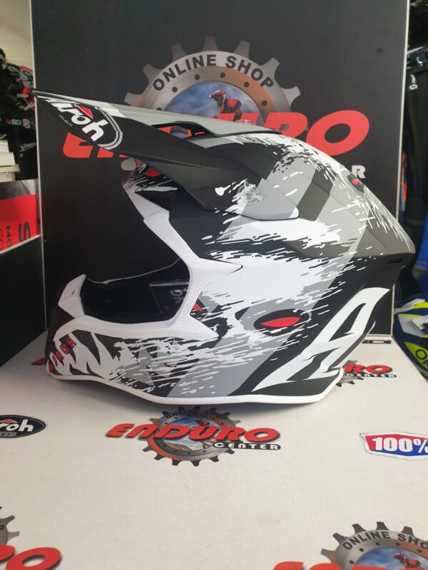 CAPACETE AIROH WRAAAP DEMON BLK/WHT/GRY - Image 4