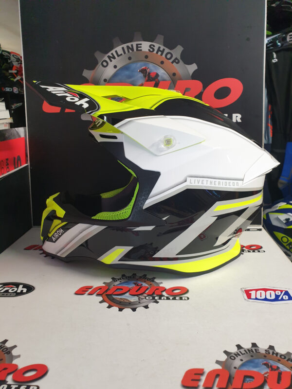 CAPACETE AIROH TWIST 2.0 SHAKEN YLWFLU/WHT/BLK - Image 6
