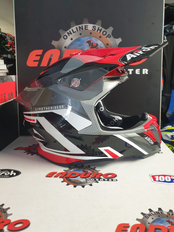 CAPACETE AIROH TWIST 2.0 SHAKEN RED/GRY/BLK - Image 3