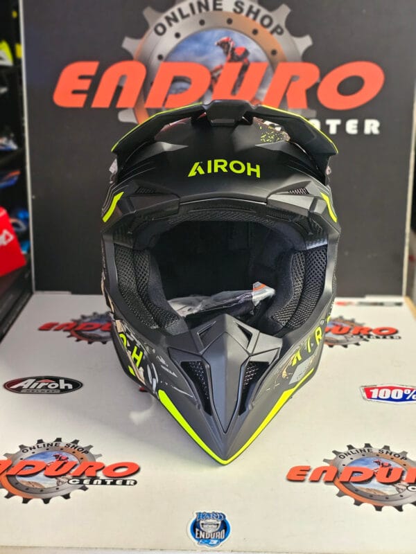 CAPACETE AIROH WRAAAP DARKNESS BLK/GRY/YLWFLU - Image 5