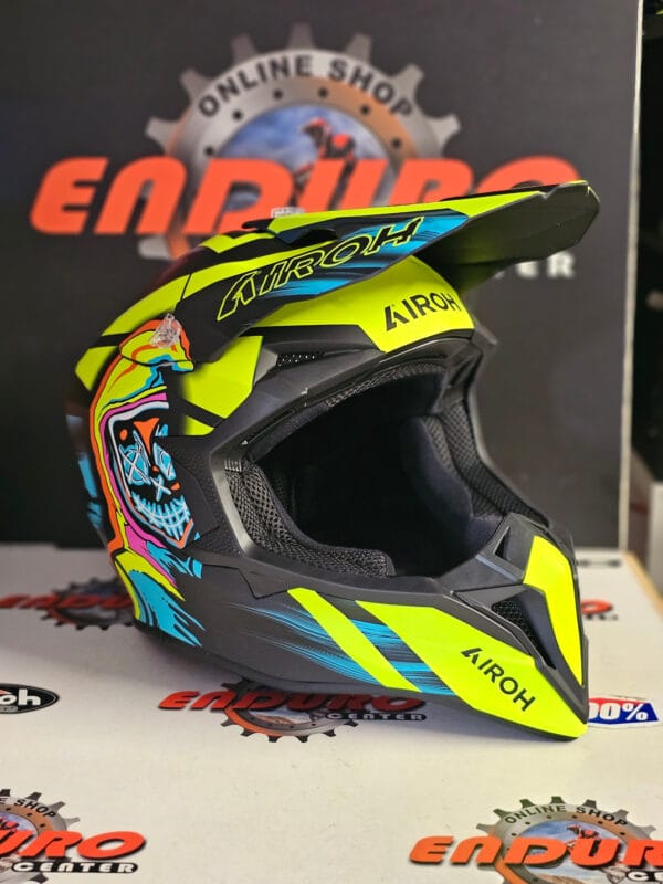 CAPACETE AIROH WRAAAP CYBER YLWFLU/BLK/GRN - Image 2