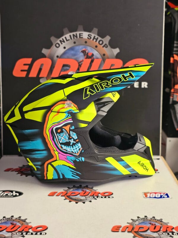 CAPACETE AIROH WRAAAP CYBER YLWFLU/BLK/GRN - Image 3