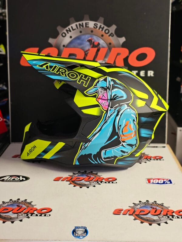 CAPACETE AIROH WRAAAP CYBER YLWFLU/BLK/GRN - Image 4