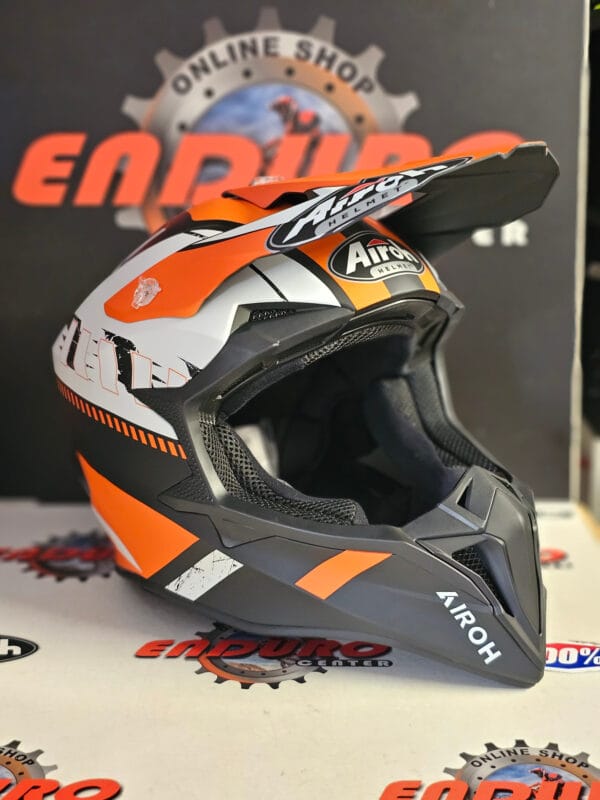 CAPACETE AIROH WRAAAP FEEL ORG/BLK/WHT - Image 2