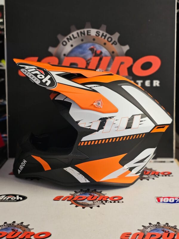 CAPACETE AIROH WRAAAP FEEL ORG/BLK/WHT - Image 4