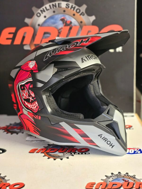 CAPACETE AIROH WRAAAP CYBER REDFLU/BLK/GRY - Image 2