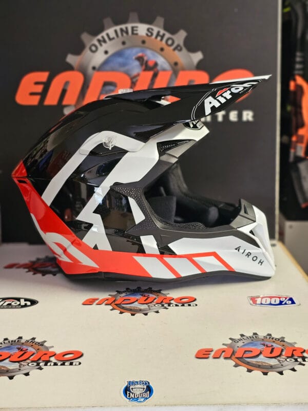 CAPACETE AIROH WRAAAP RELOADED REDFLU/BLK/WHT - Image 3