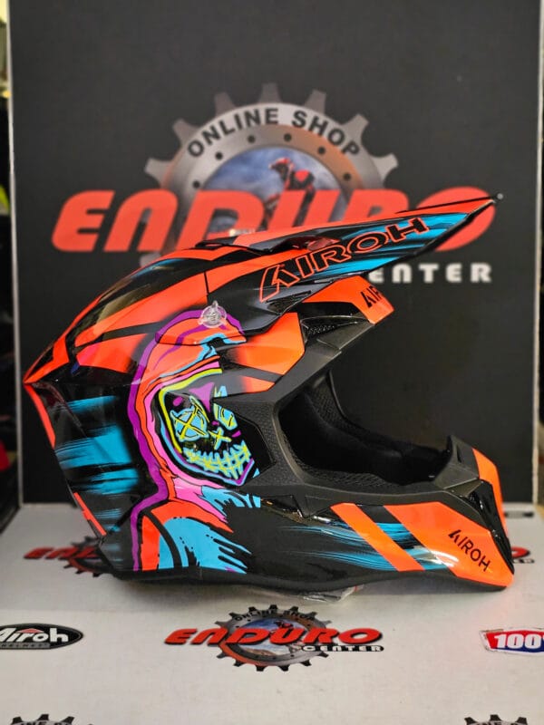 CAPACETE AIROH WRAAAP CYBER ORGFLU/BLK/GRN - Image 3