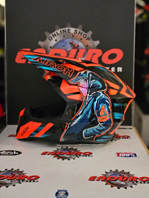 CAPACETE AIROH WRAAAP CYBER ORGFLU/BLK/GRN - Image 4