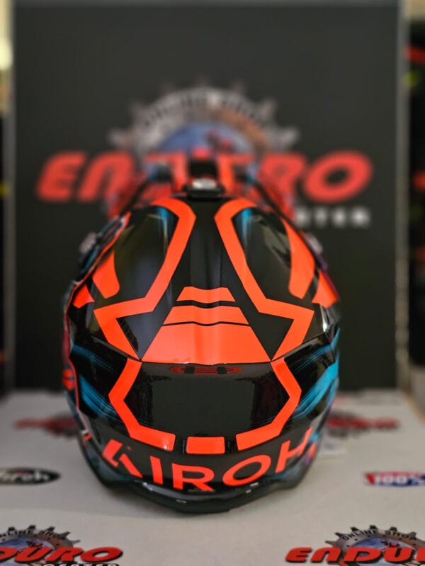 CAPACETE AIROH WRAAAP CYBER ORGFLU/BLK/GRN - Image 6