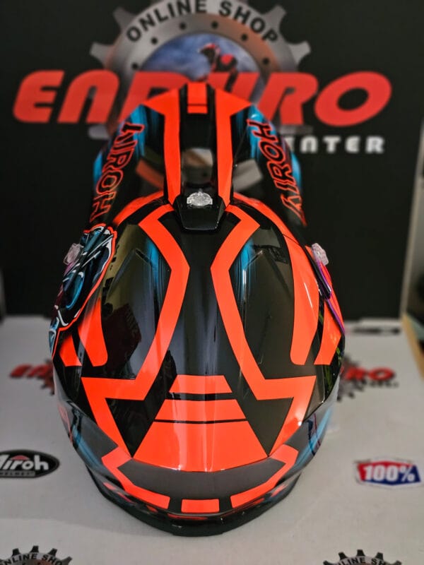 CAPACETE AIROH WRAAAP CYBER ORGFLU/BLK/GRN - Image 7