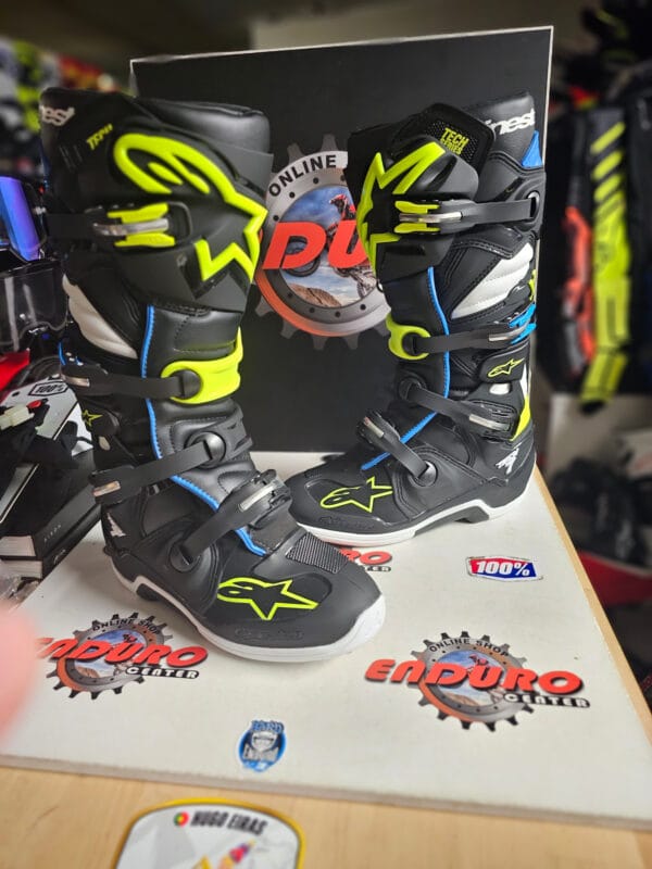 BOTAS ALPINESTARS TECH 7 BLK/BLU/YLWFLU - Image 2