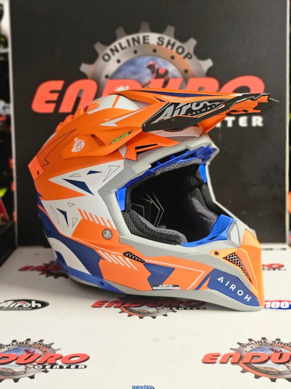 CAPACETE AIROH AVIATOR 3 SPIN ORG/BLU/WHT - Image 2