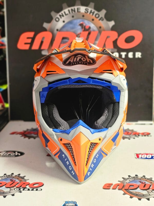 CAPACETE AIROH AVIATOR 3 SPIN ORG/BLU/WHT - Image 6