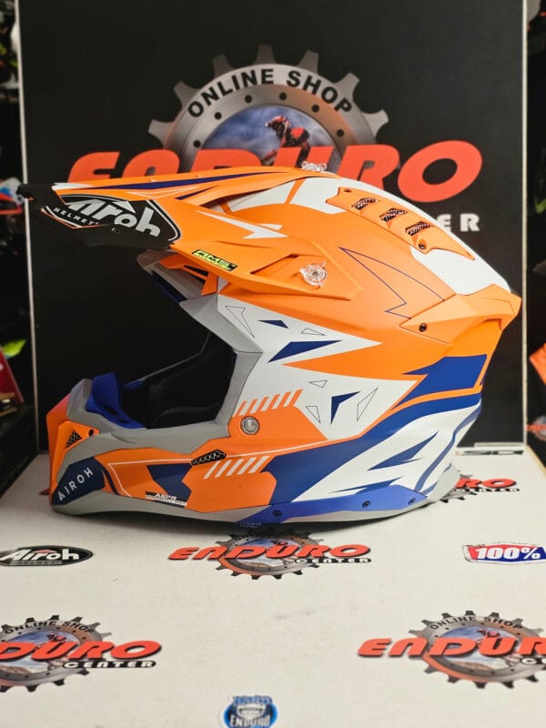 CAPACETE AIROH AVIATOR 3 SPIN ORG/BLU/WHT - Image 5