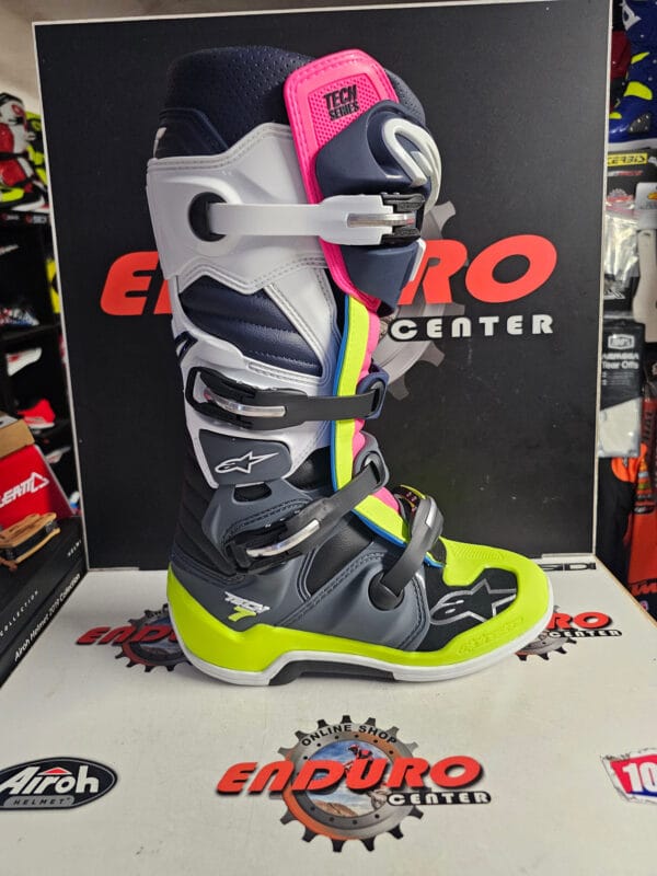 BOTAS ALPINESTARS TECH 7 YLWFLU/GRY/PNK - Image 3