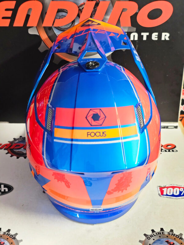 CAPACETE KENNY TRACK GRAPHIC FOCUS BLU/ORG/RED - Image 8