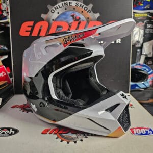 CAPACETE FOX V1 HELLO FUTURE WHITE WHT/BLK/GRY