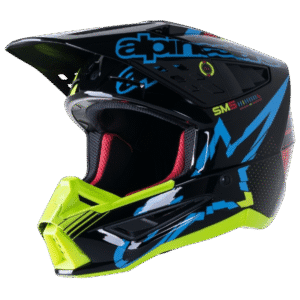 CAPACETE ALPINESTARS SM-5 ACTION BLK/BLU/YLWFLU