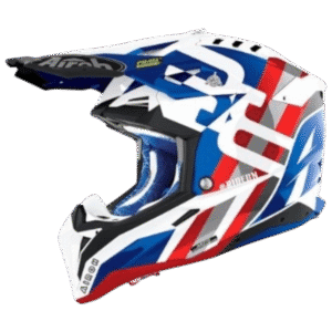 CAPACETE AIROH AVIATOR 3 RAINBOW WHT/RED/BLUE