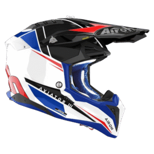 CAPACETE AIROH AVIATOR 3 PUSH WHT/BLK/BLU