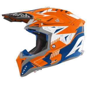 CAPACETE AIROH AVIATOR 3 SPIN ORG/BLU/WHT