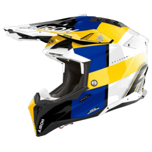 CAPACETE AIROH AVIATOR 3 MONARCH BLU/YLW/WHT