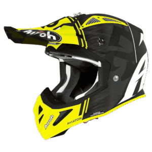 CAPACETE AIROH AVIATOR ACE KYBON BLK/YLWFLU