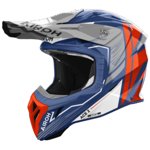CAPACETE AIROH AVIATOR ACE 2 ENGINE CERULEAN BLU/ORG/GRY