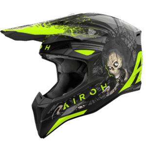 CAPACETE AIROH WRAAAP DARKNESS BLK/GRY/YLWFLU